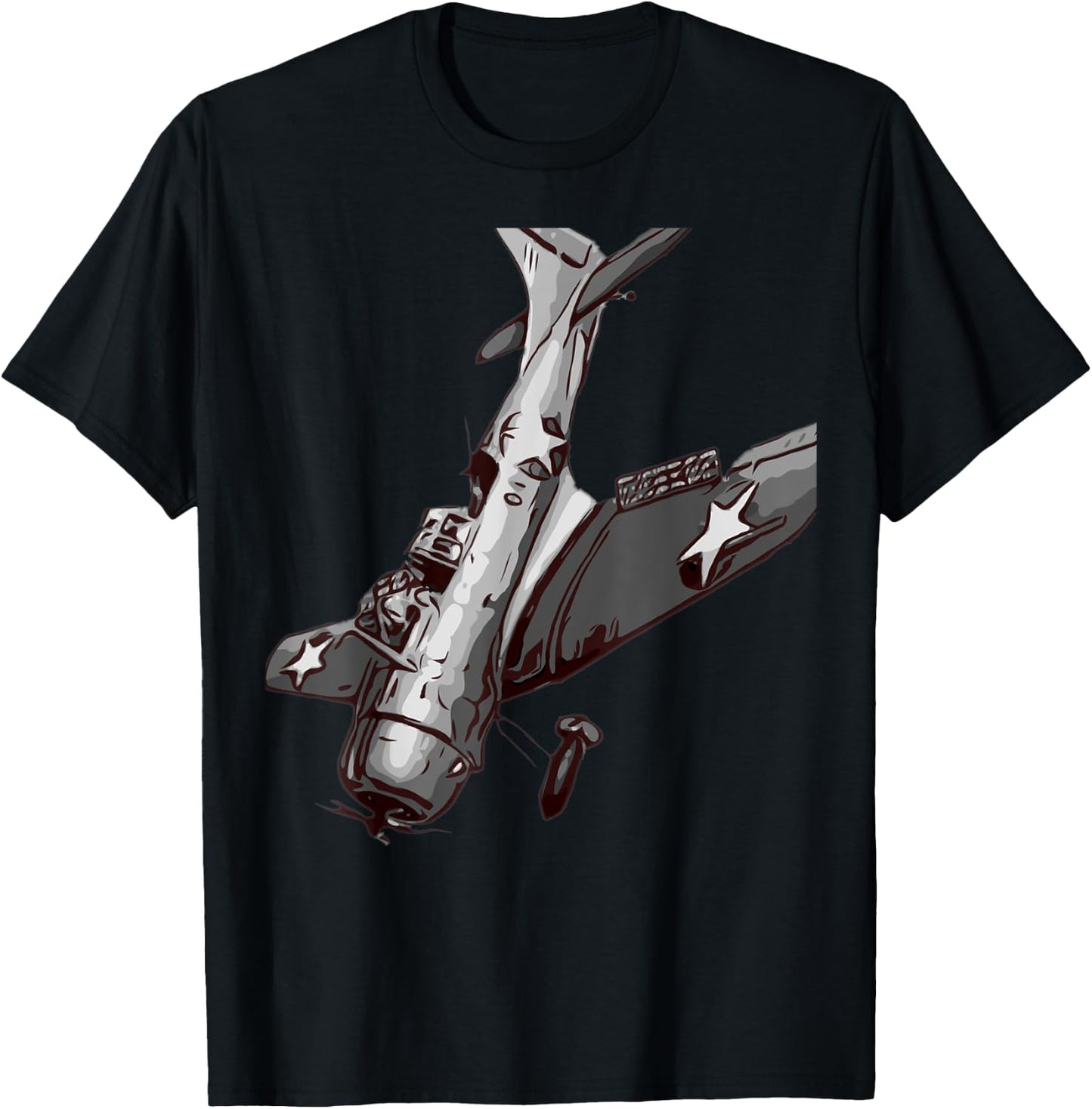 WW2 American Dive Bomber Warbird Plane Aircraft T-Shirt - T-Shirt | Black
