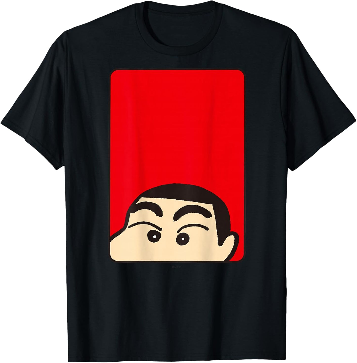 【Manga】 Crayon Shin-chan Shin-chan Face T-Shirt - T-Shirt | Black
