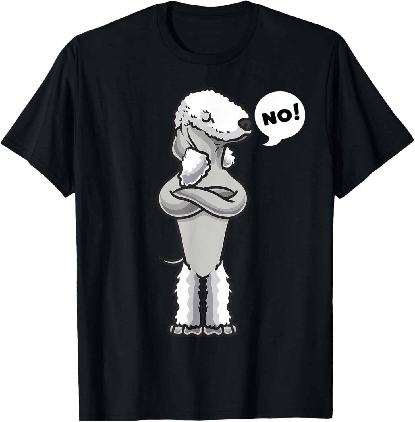 Stubborn Bedlington terrier Dog funny T-Shirt - T-Shirt | Black