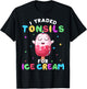 Funny Ice Cream Tonsil Removal Surgery Recovery Gift Women Girls Kids T-Shirt - T-Shirt | Black
