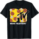 MTV Mushroom and Pepperoni Pizza MTV Logo Graphic T-Shirt - T-Shirt | Black