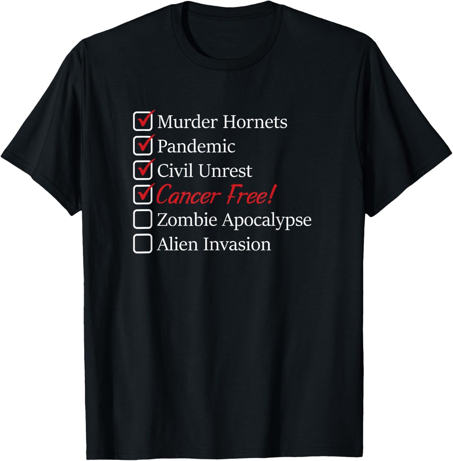 Cancer Free Survivor I Beat Cancer T-Shirt - T-Shirt | Black