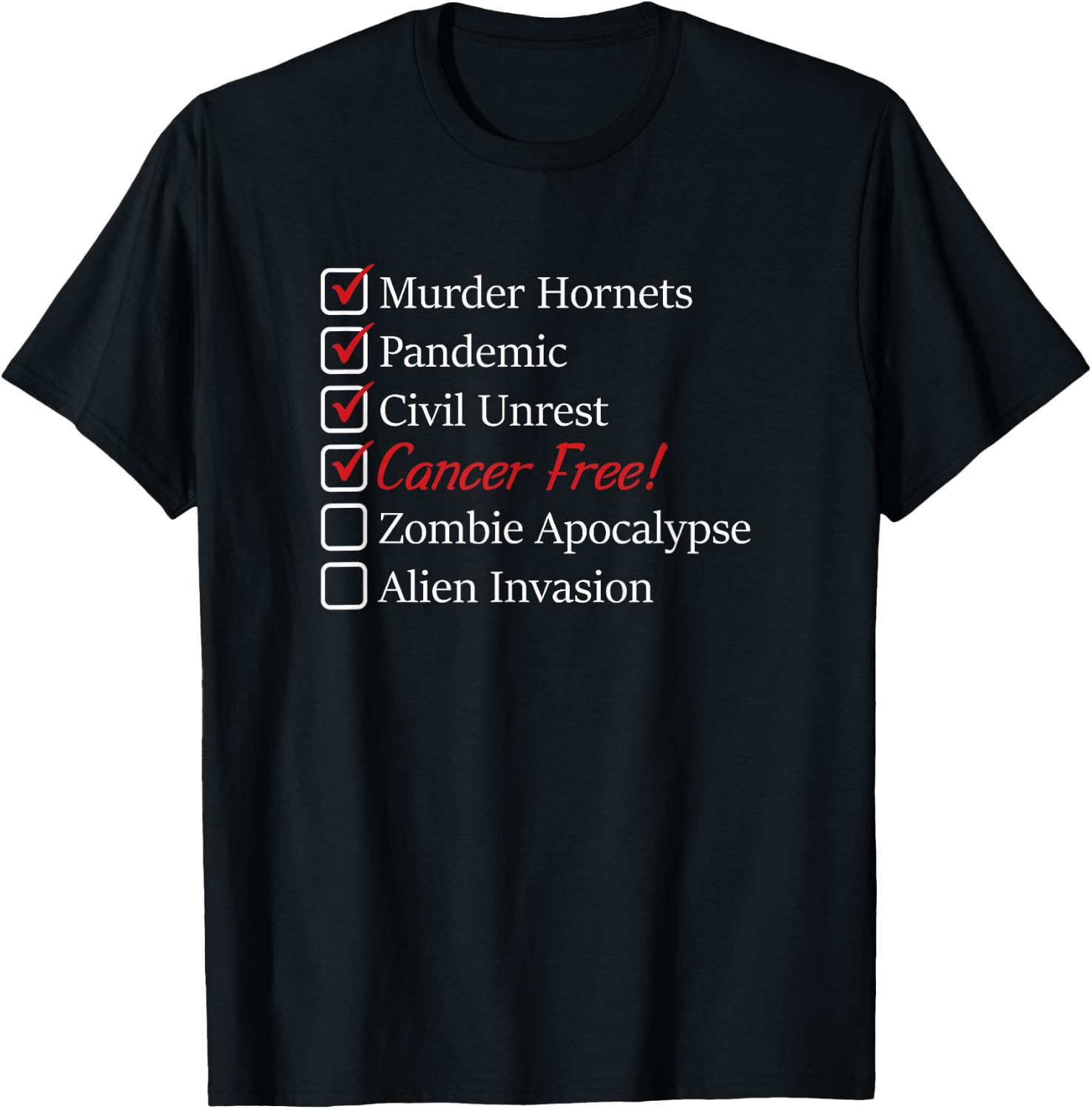Cancer Free Survivor I Beat Cancer T-Shirt - T-Shirt | Black