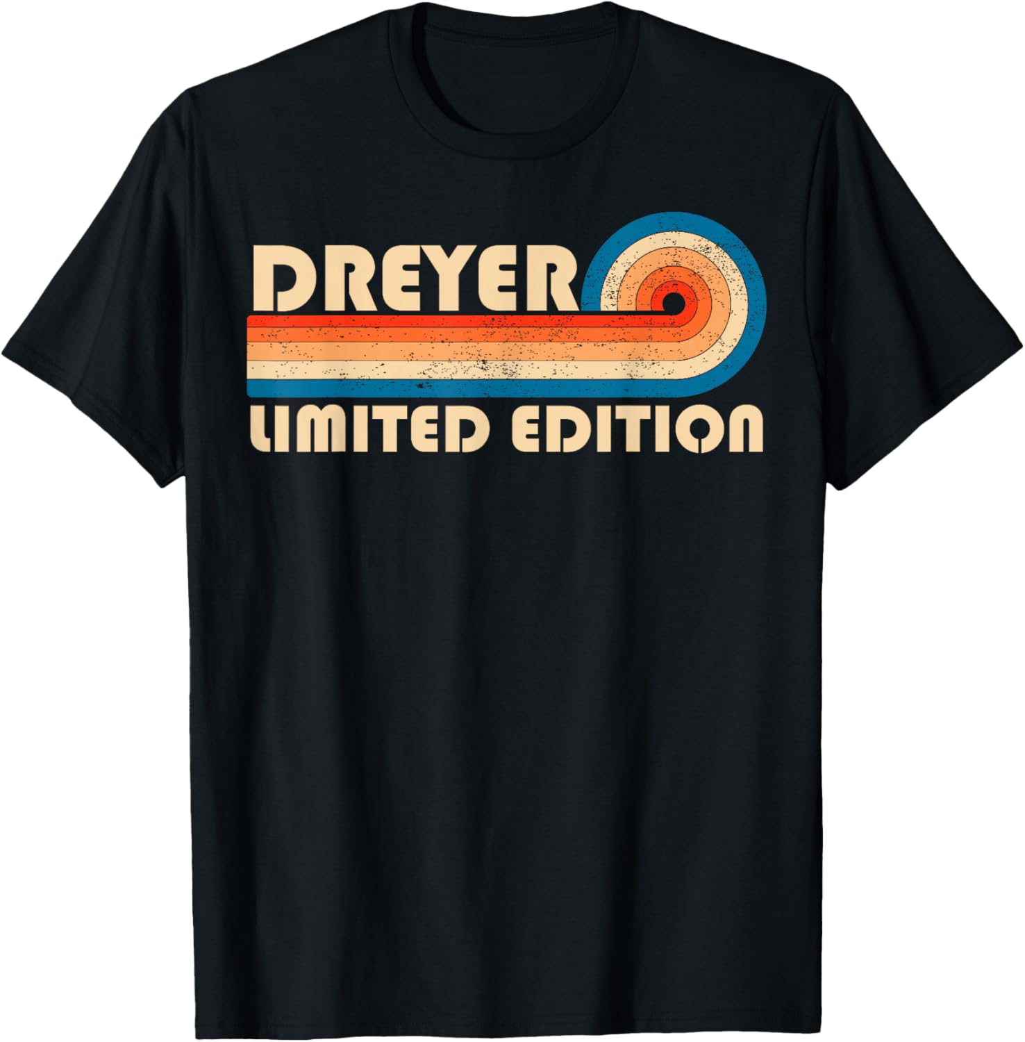 DREYER Surname Retro Vintage 80s 90s Birthday Reunion T-Shirt - T-Shirt | Black