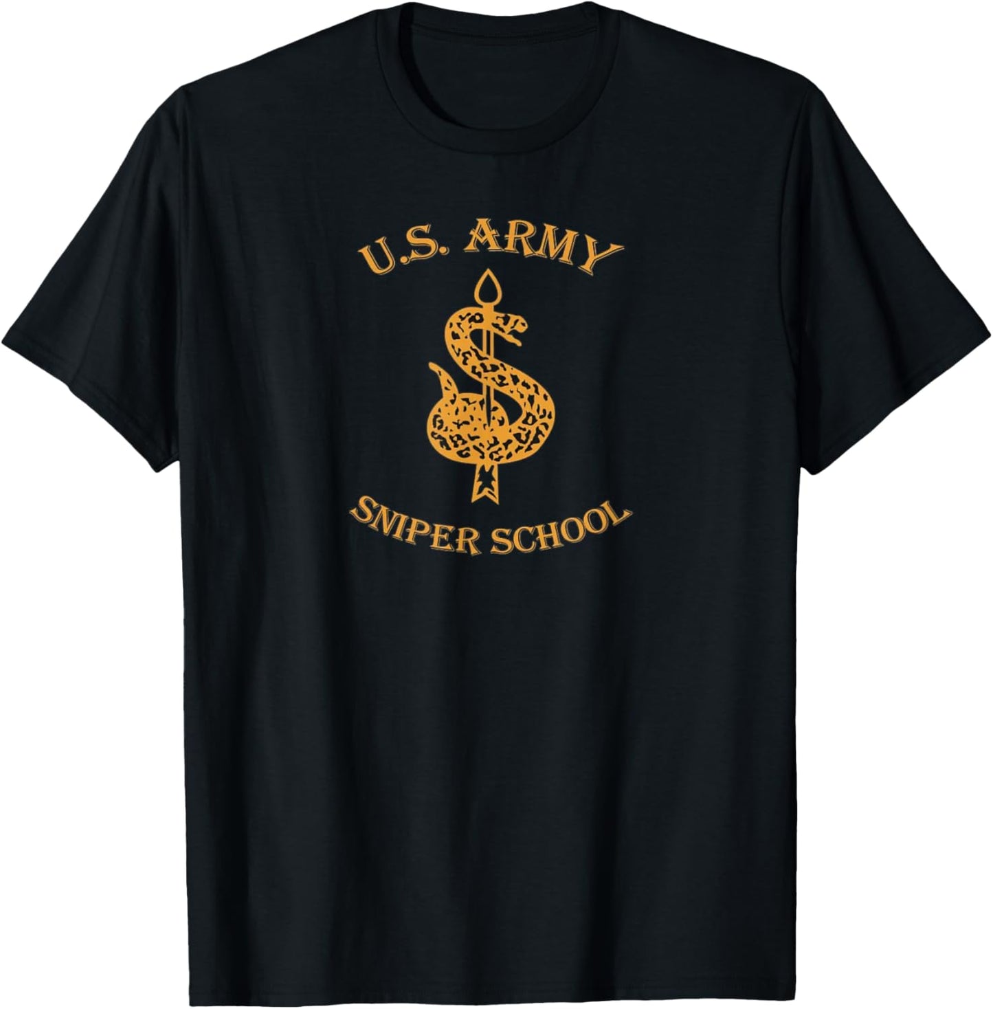Army Sniper School Marksmanship Long-range Precision T-Shirt - T-Shirt | Black