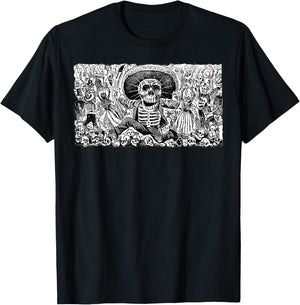 Vintage Mexico Day Of The Dead - Dia De Los Muertos T-Shirt - T-Shirt | Black
