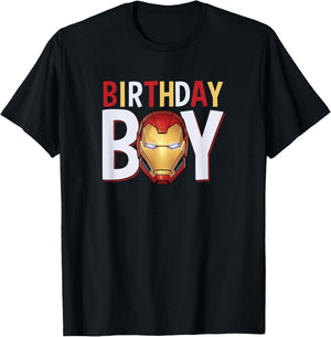 Marvel Avengers Iron Man Birthday Boy Small T-Shirt - T-Shirt | Black