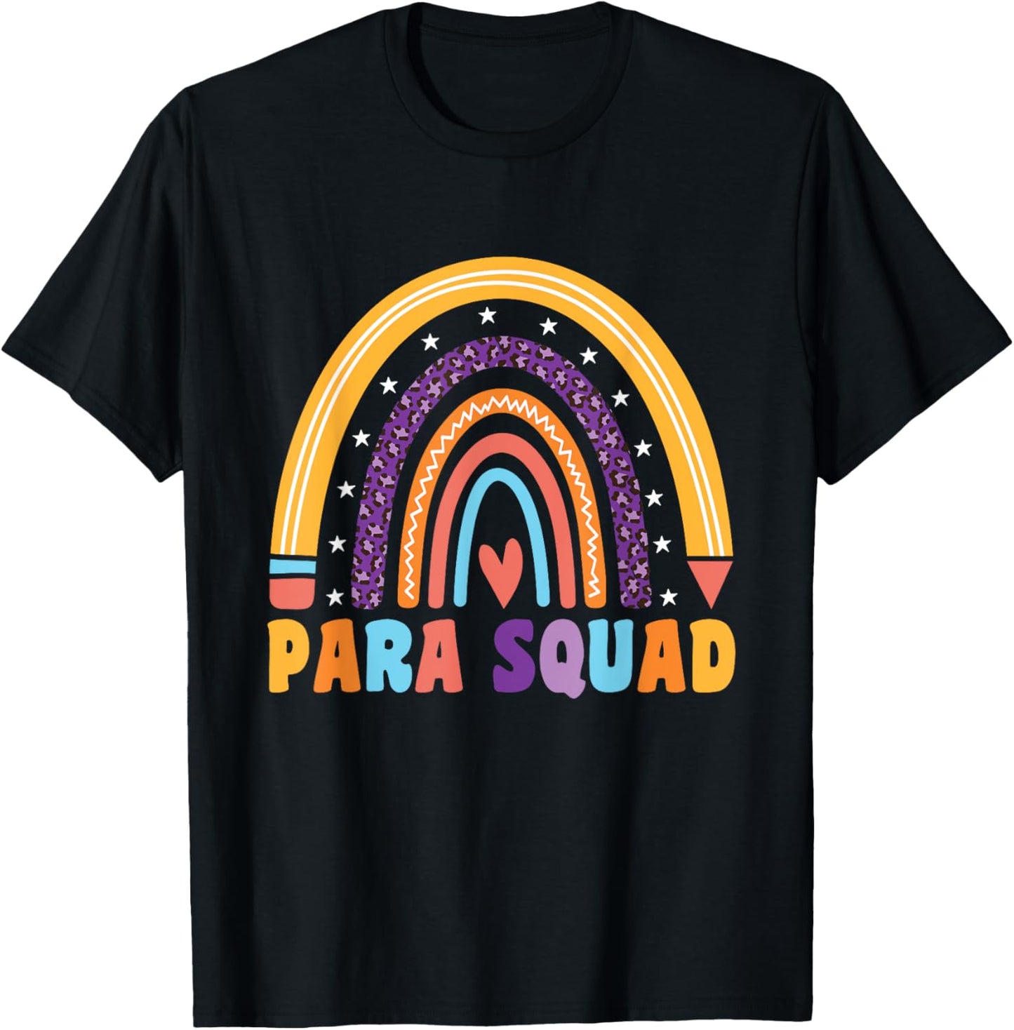 Para Squad Para Teacher Paraprofessional Men Women T-Shirt - T-Shirt | Black
