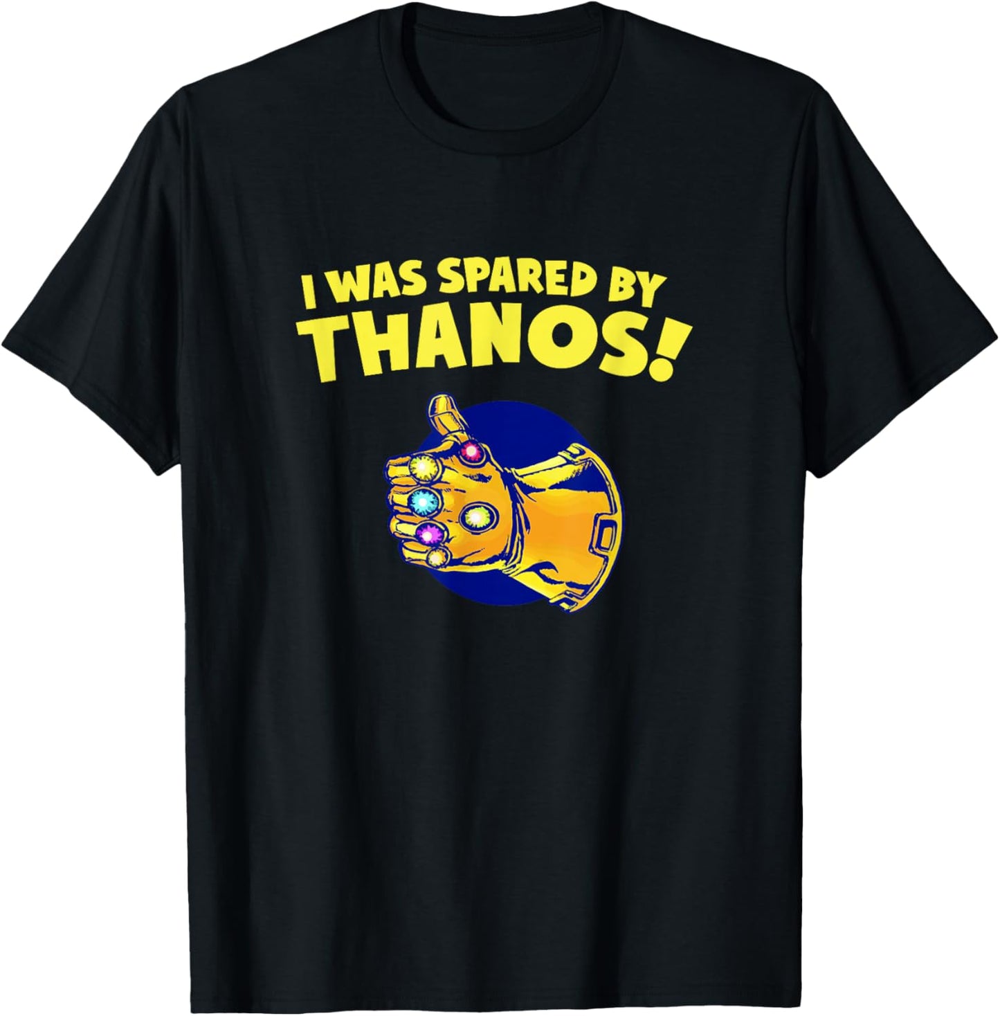 Marvel Comics Retro Classic I Was Spared By Thanos! Logo T-Shirt - T-Shirt | Black
