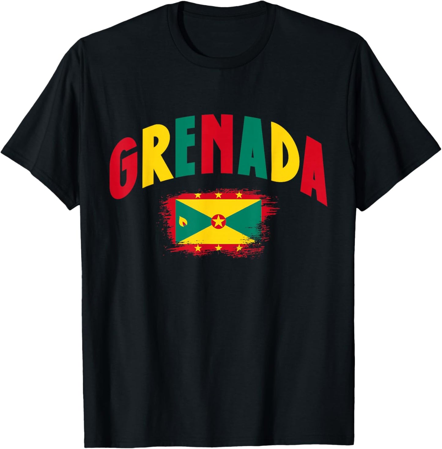 Grenada Grenadian Flag Pride Souvenir T-Shirt - T-Shirt | Black