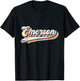 Emerson Sports Name Vintage Retro Women Boy Girl T-Shirt - T-Shirt | Black