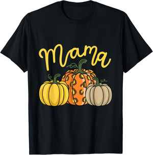 Mama and Mini Mommy and Me Matching Thanksgiving Adults T-Shirt - T-Shirt | Black