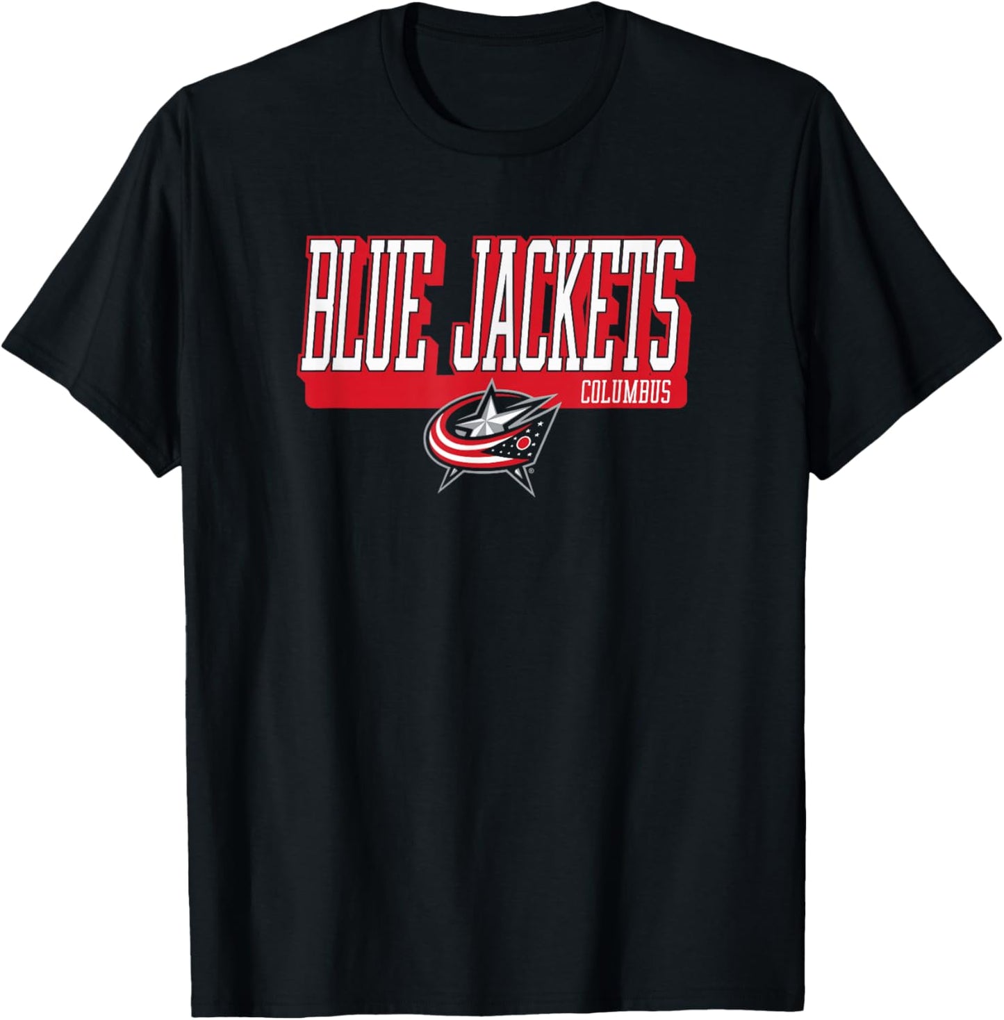 Columbus Blue Jackets Faceoff Navy Officially Licensed T-Shirt - T-Shirt | Black