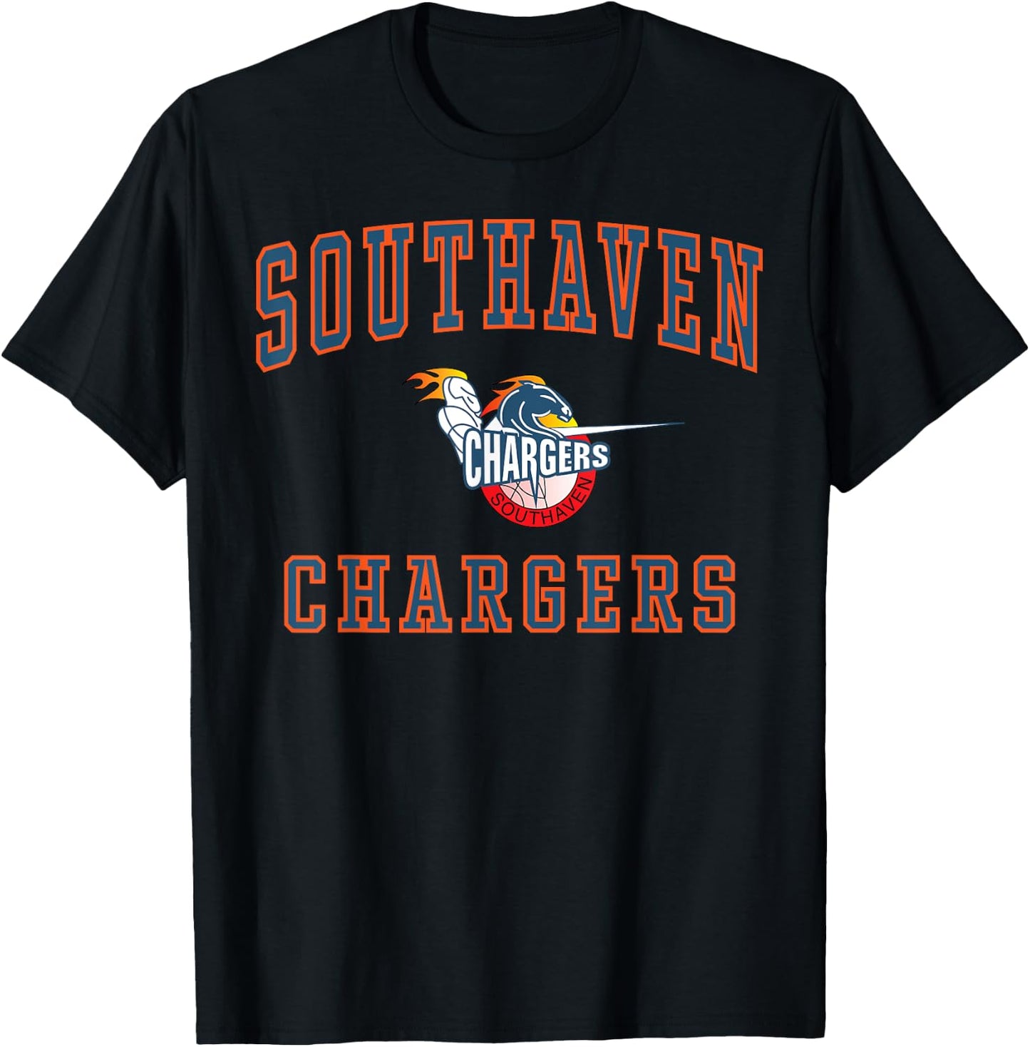 Southaven High School Chargers C1 T-Shirt - T-Shirt | Black