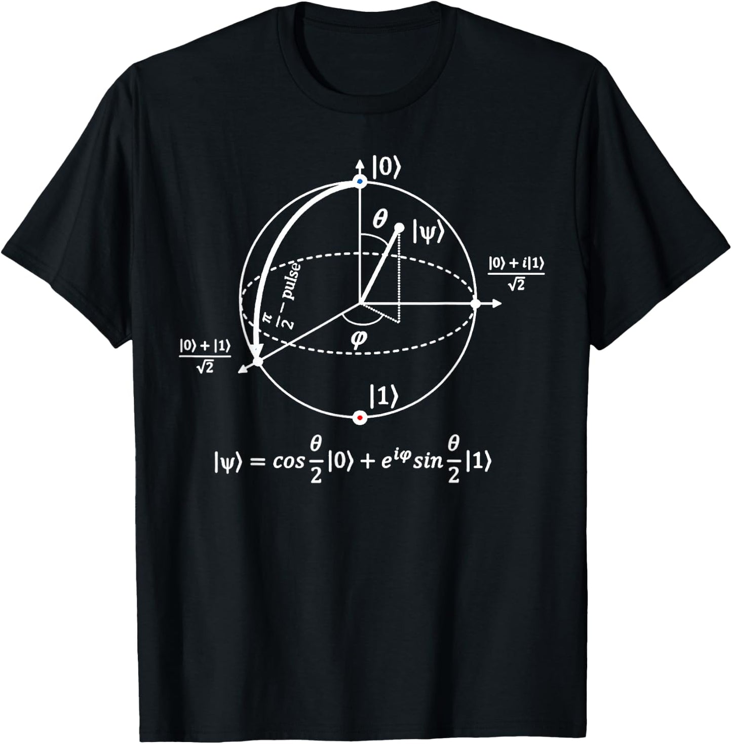 Bloch Sphere of Quantum Information, Physics and Science T-Shirt - T-Shirt | Black
