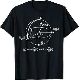 Bloch Sphere of Quantum Information, Physics and Science T-Shirt - T-Shirt | Black