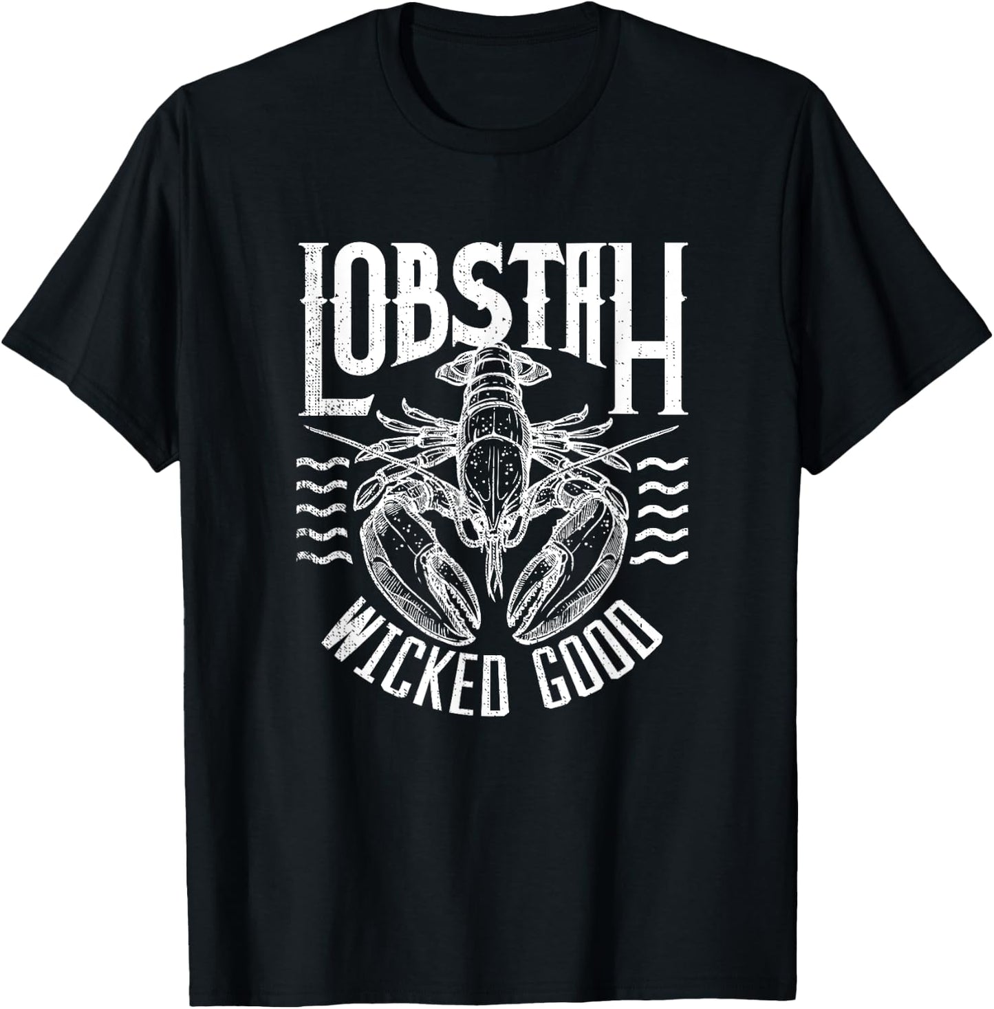 Wicked Good Lobstah Funny Maine Boston Cape Cod Lobster T-Shirt - T-Shirt | Black