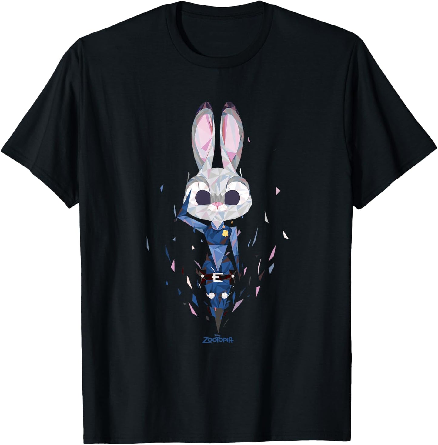 Disney Zootopia Officer Judy Hopps Geometric Salute T-Shirt - T-Shirt | Black