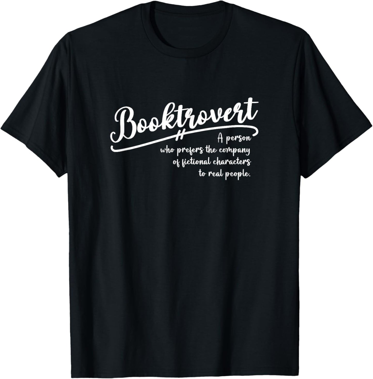Booktrovert Definition Introvert Book Lover Reader Reading T-Shirt - T-Shirt | Black