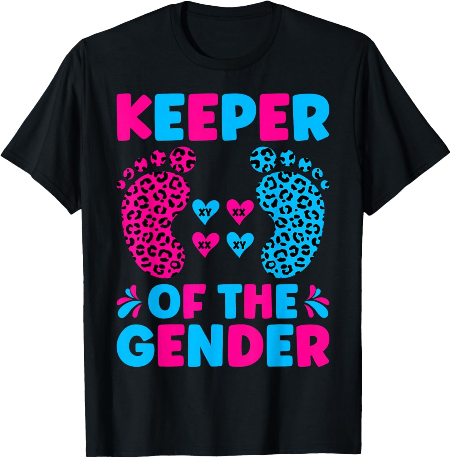 Keeper Of The Gender - Reveal Baby Announcement T-Shirt - T-Shirt | Black