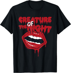Rocky Horror Show Creature Of The Night Mouth T-Shirt - T-Shirt | Black