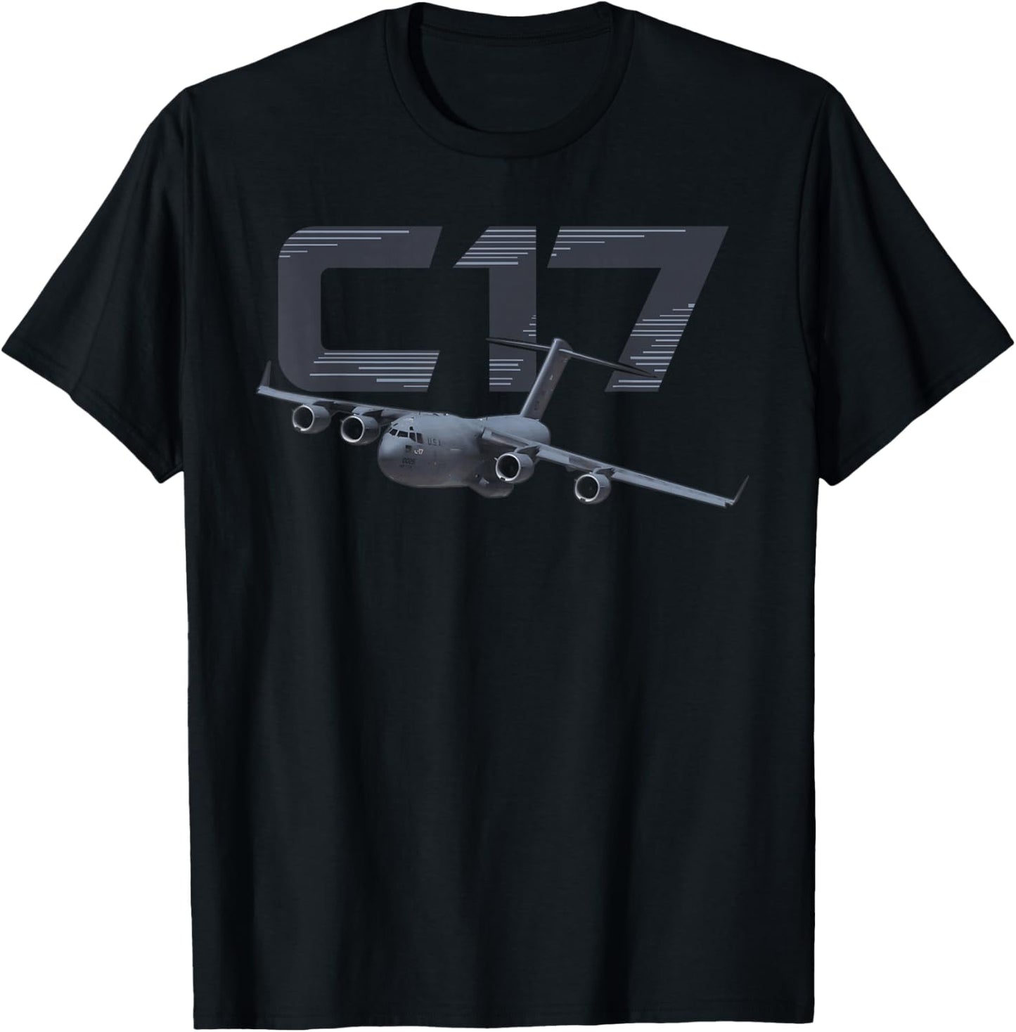 C-17 Globemaster US Military Aircraft T-Shirt - T-Shirt | Black