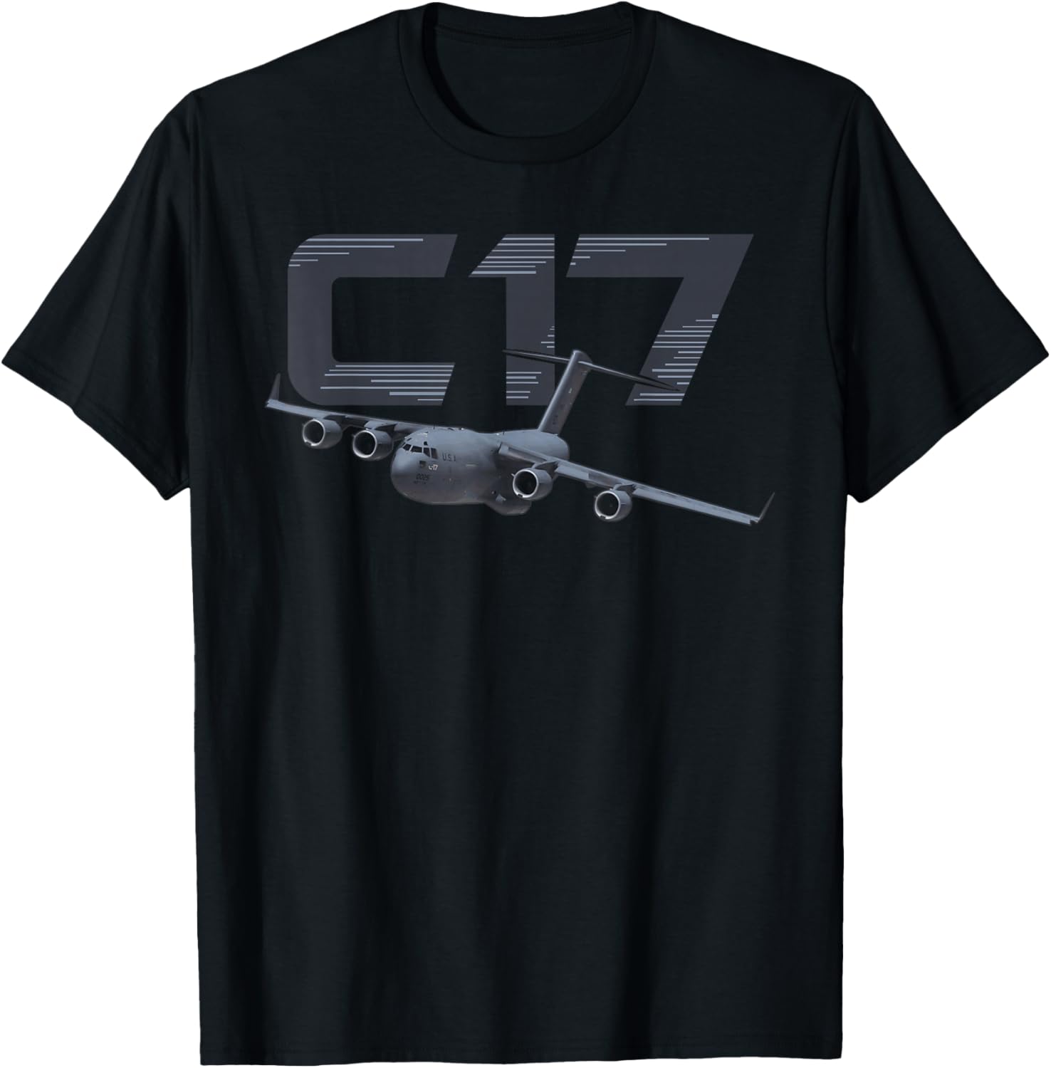 C-17 Globemaster US Military Aircraft T-Shirt - T-Shirt | Black