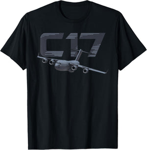 C-17 Globemaster US Military Aircraft T-Shirt - T-Shirt | Black