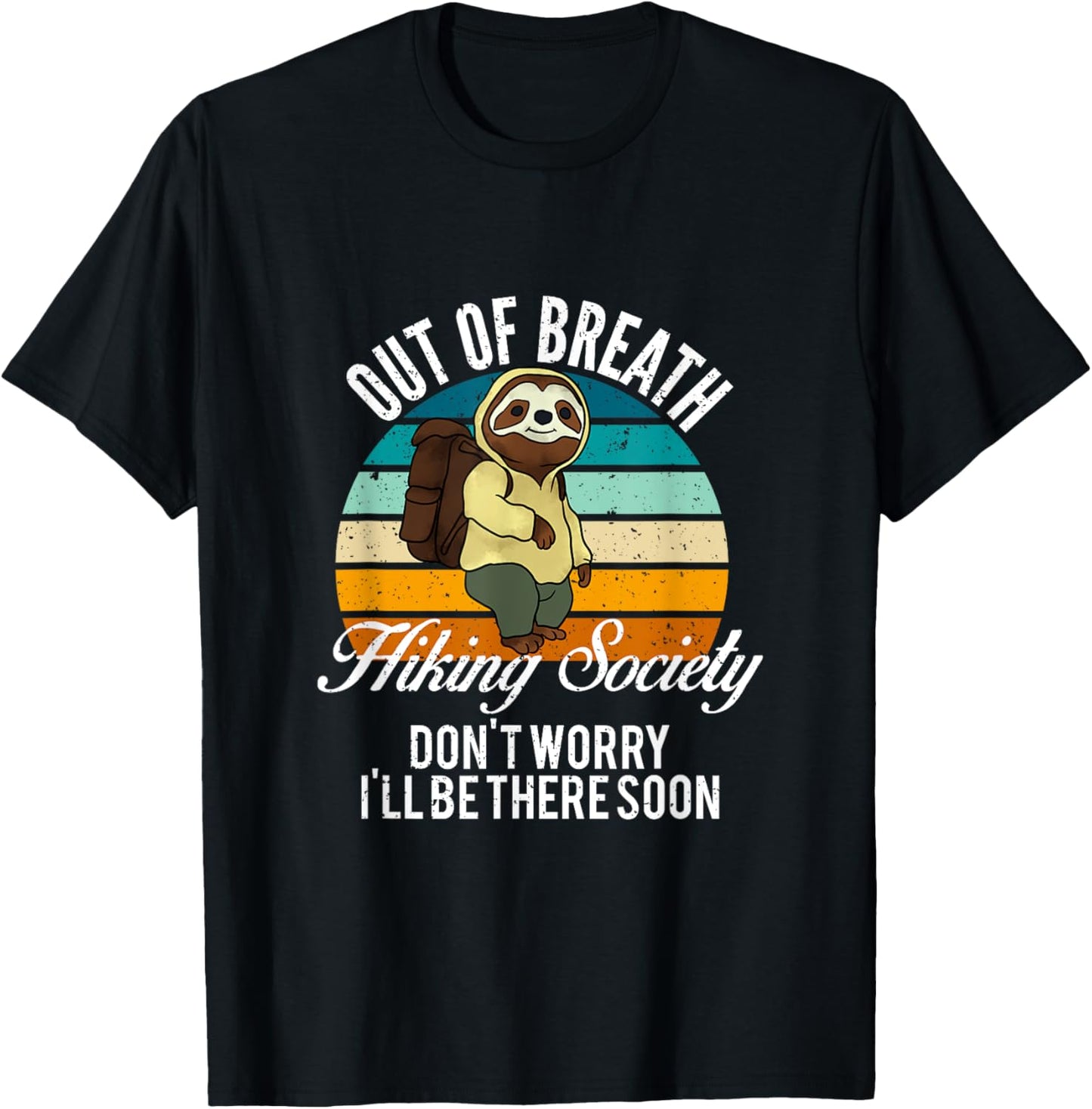 Out Of Breath Hiking Society T-Shirt - T-Shirt | Black