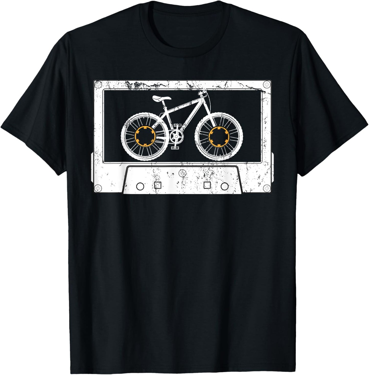 Cycling Sport Cyclist Gift Retro Cassette Biking Bicycle T-Shirt - T-Shirt | Black