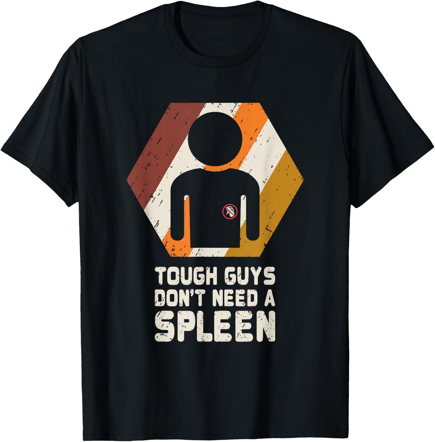 Spleen T Shirt Splenectomy Removal Surgery Retro Gift T-Shirt - T-Shirt | Black
