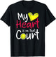 My Heart Is on That Court Tennis Mom Dad T-Shirt - T-Shirt | Black
