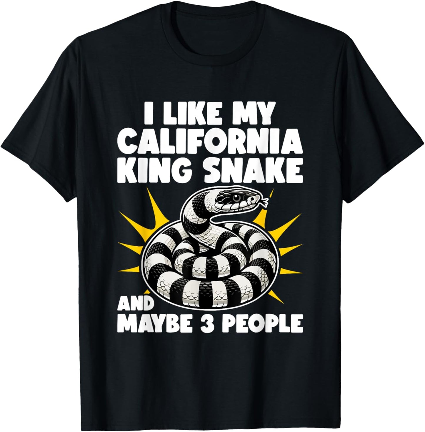 California King Snake Design For California King Snake Owner T-Shirt - T-Shirt | Black