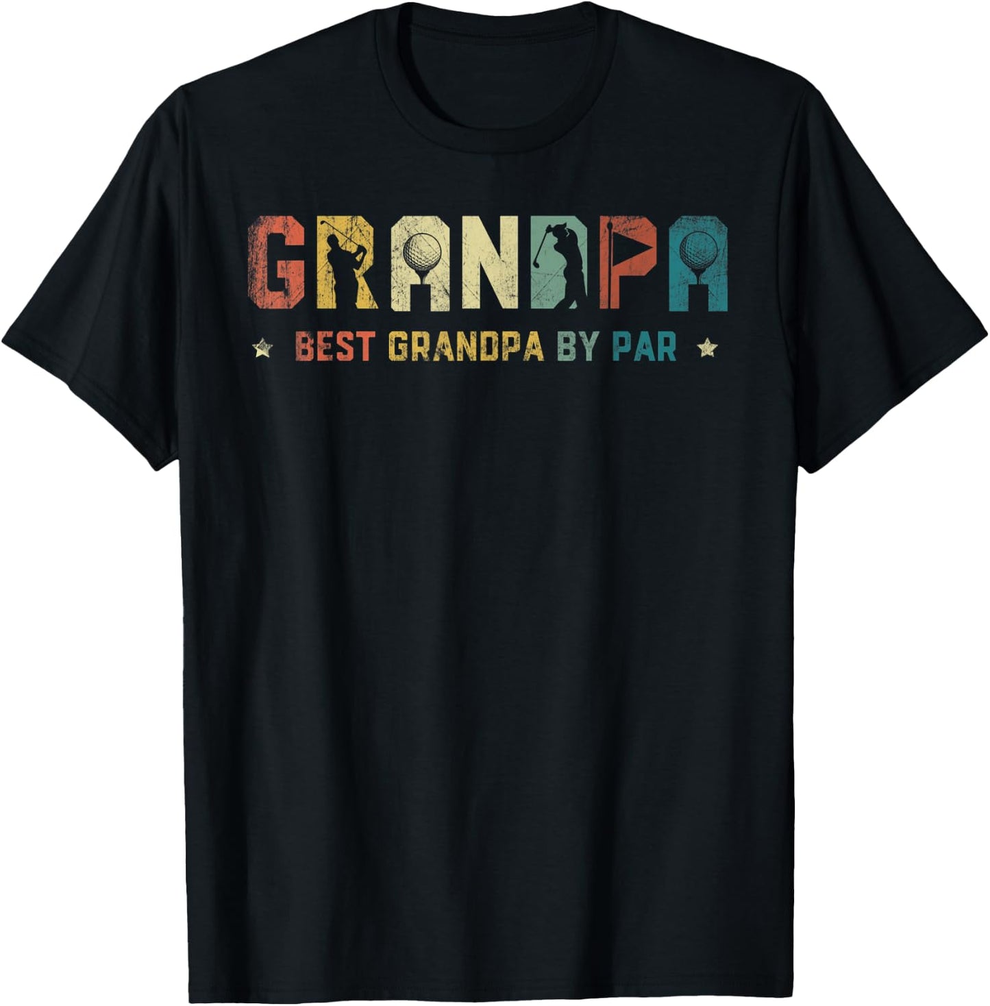 Father's Day Grandpa Golf Shirt Golfer T-Shirt - T-Shirt | Black