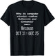 Funny Computer Scientist Halloween Christmas Nerd Meme T-Shirt - T-Shirt | Black