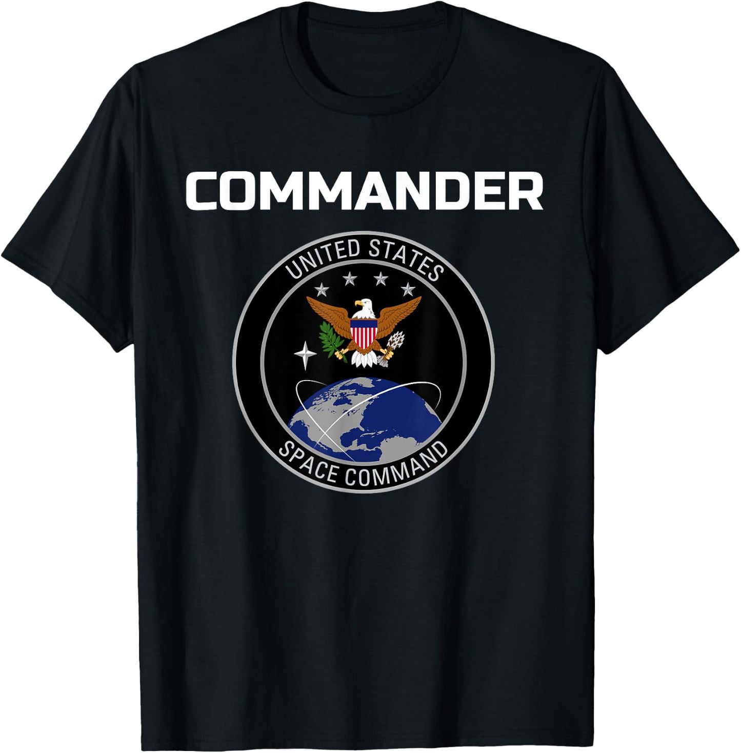 Commander United States Space Command T-Shirt - T-Shirt | Black