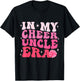In My Cheer Uncle Era Cheerleading Football Game Day Gifts T-Shirt - T-Shirt | Black