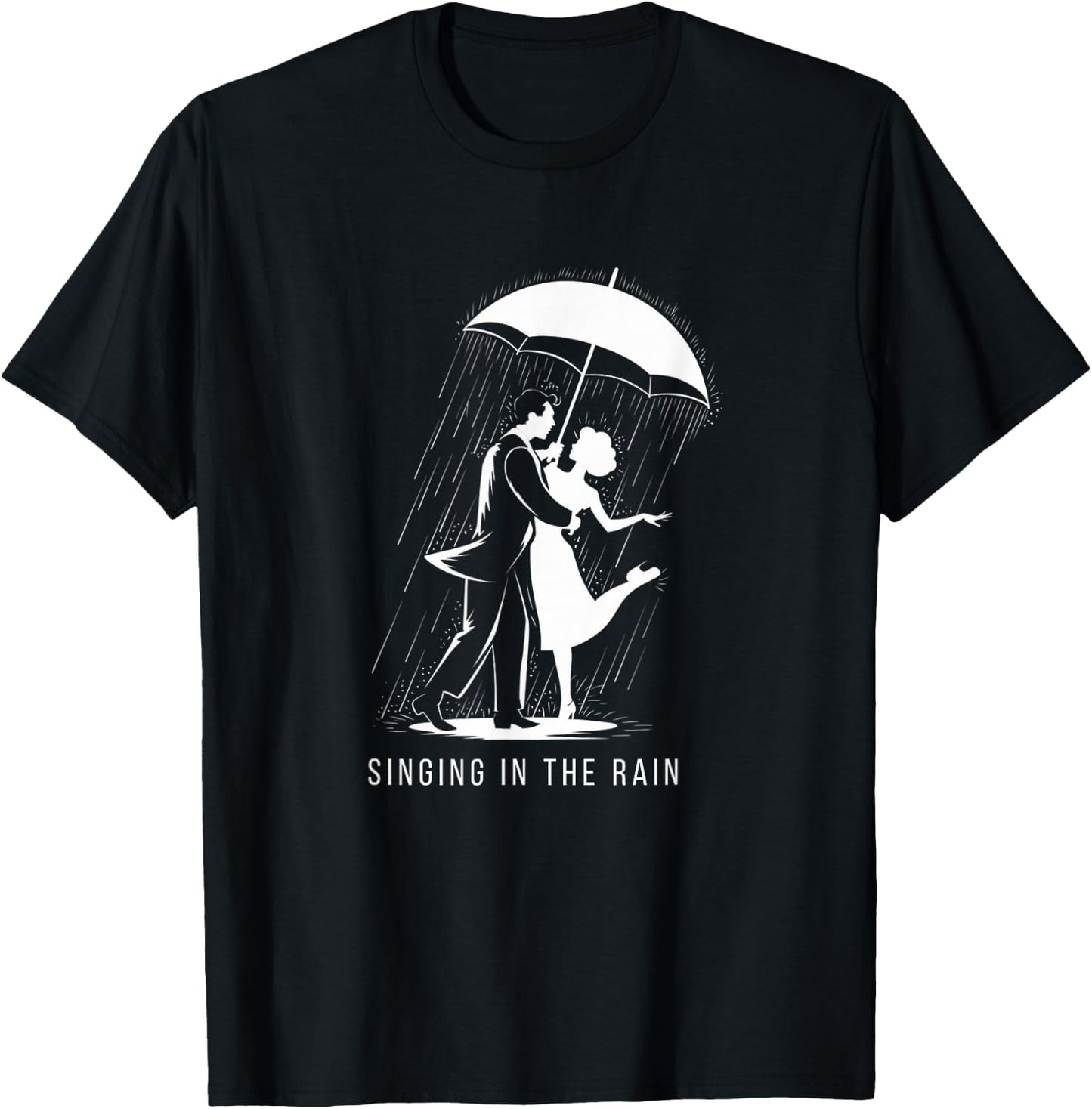 Singing in the Rain Retro Musical Theatre Tap Dance Broadway T-Shirt - T-Shirt | Black