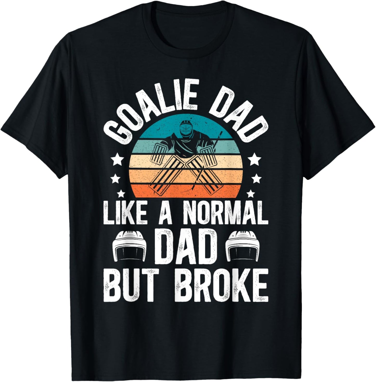 Funny Hockey Keeper Dad Of A Hockey Goalie Father - Black - Men's - Small - - - Father's Day T-Shirt - T-Shirt | Black