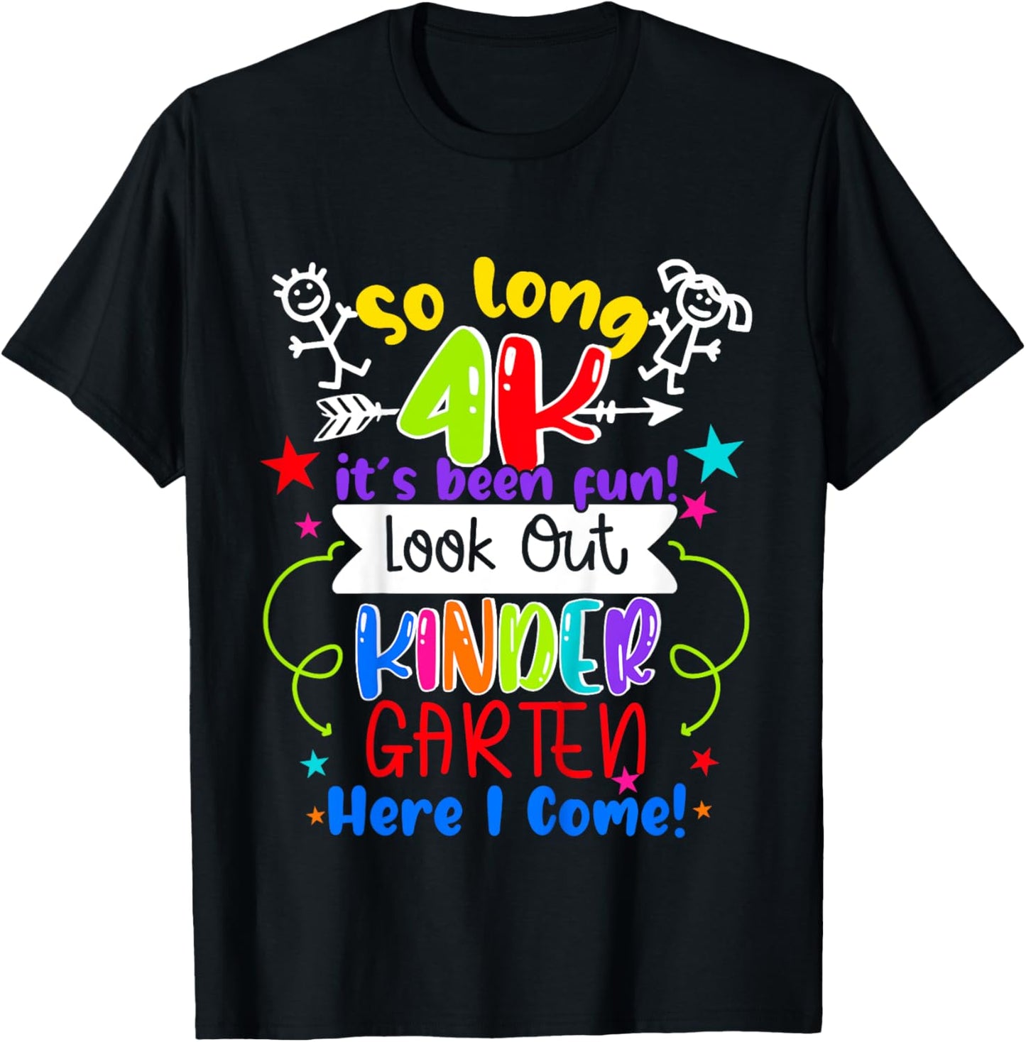 So Long 4K Graduation Kindergarten Here I Come 2025 T-Shirt - T-Shirt | Black