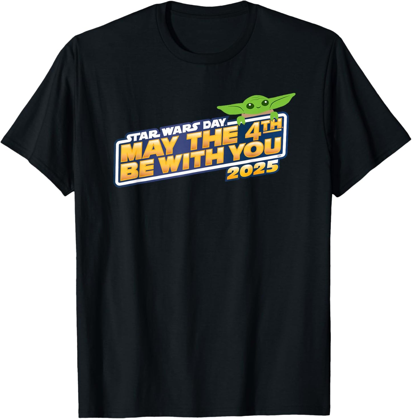Star Wars Day: May the 4th Be With You 2025 Grogu Logo T-Shirt - T-Shirt | Black