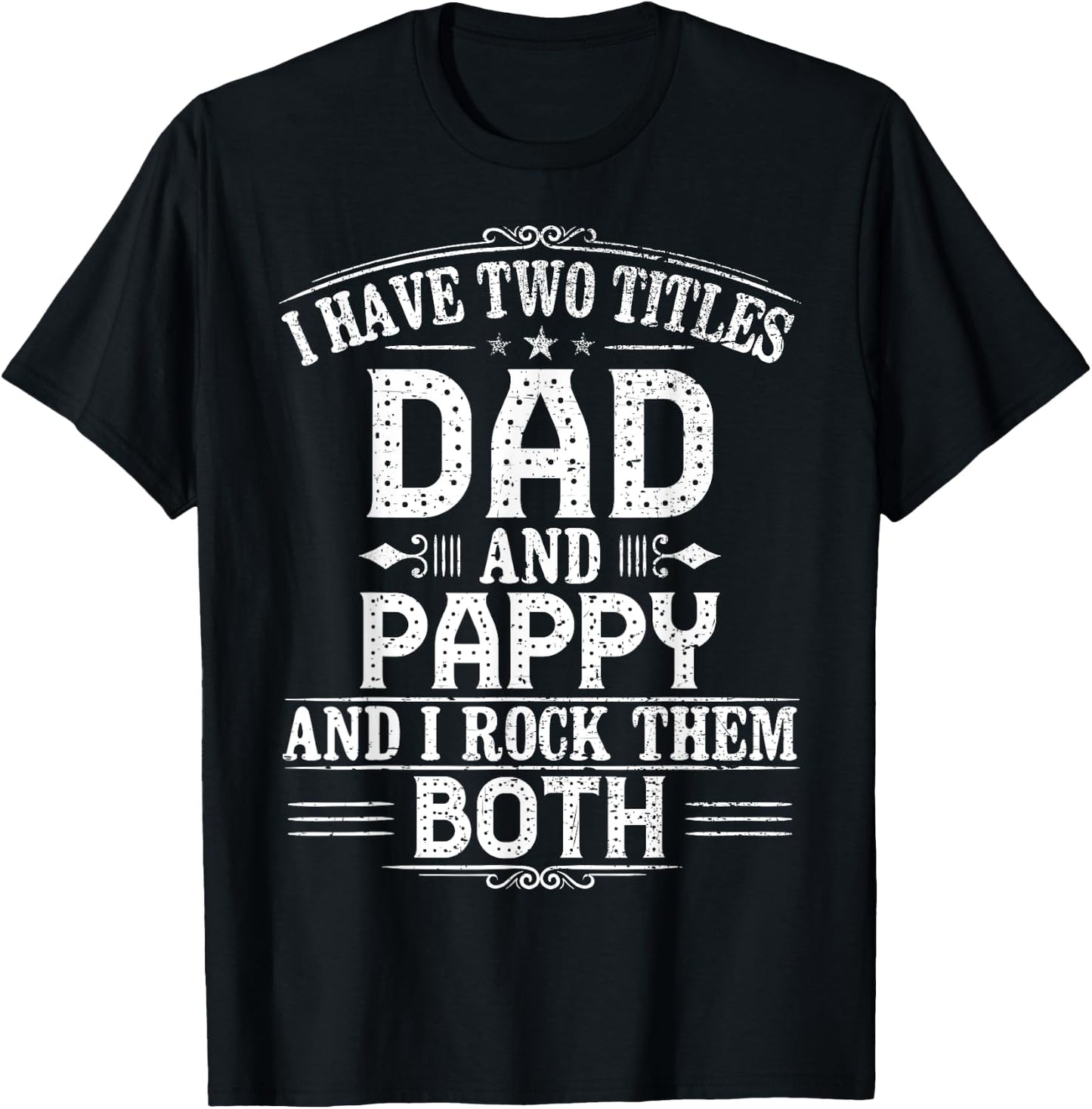 Dads Pappy - Gift First Time Pappy T-Shirt - T-Shirt | Black