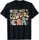 Funny In My Cowgirl Era Groovy Retro Western Rodeo T-Shirt - T-Shirt | Black