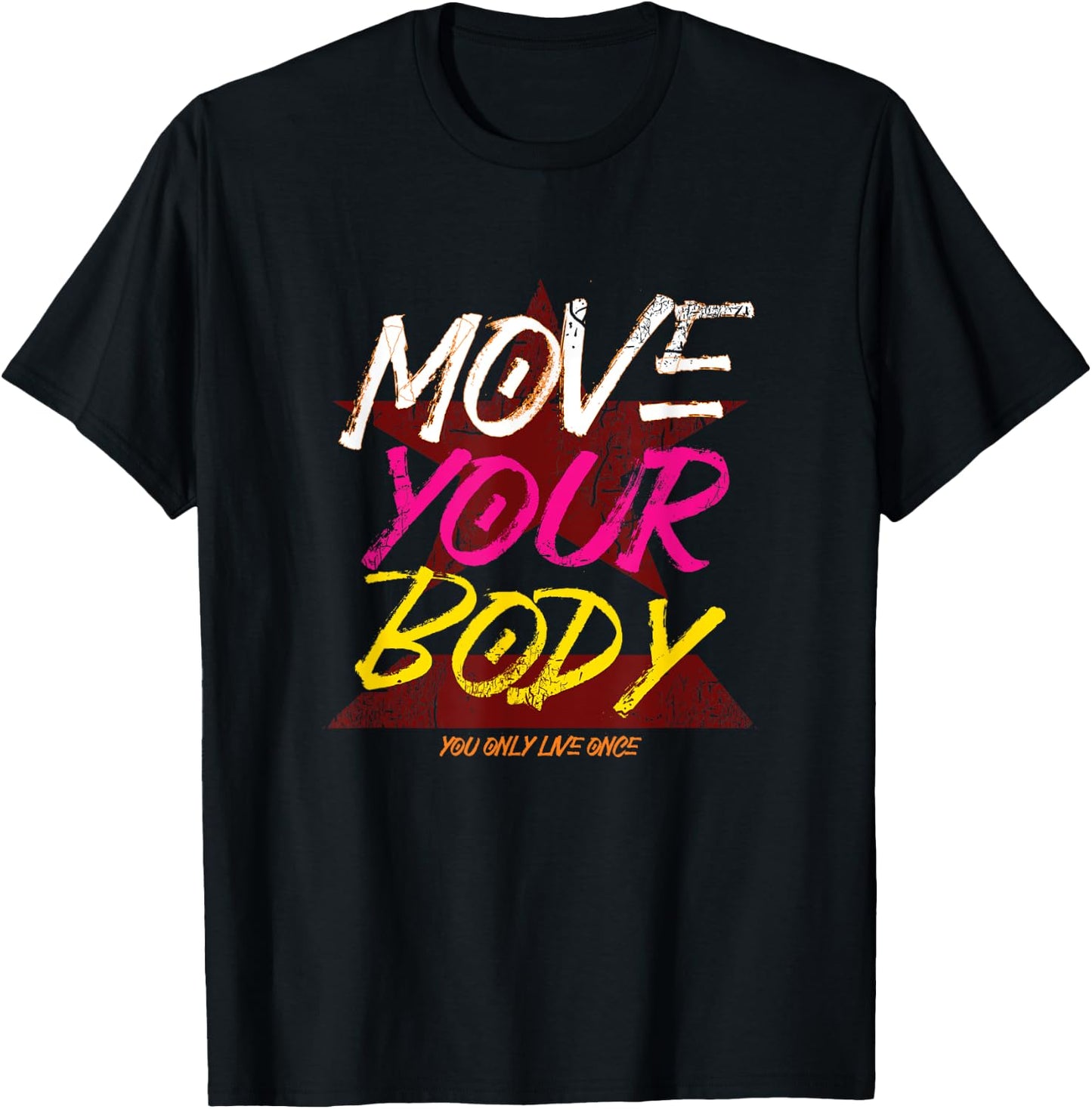 Retro Move Your Body Gift T-Shirt - T-Shirt | Black