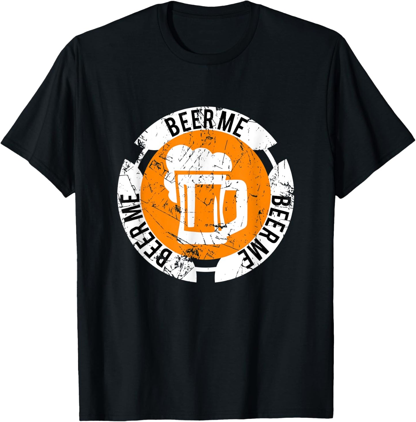 Beer Me funny beer shirt , Beer Mug Emblem, Beerman T-Shirt - T-Shirt | Black