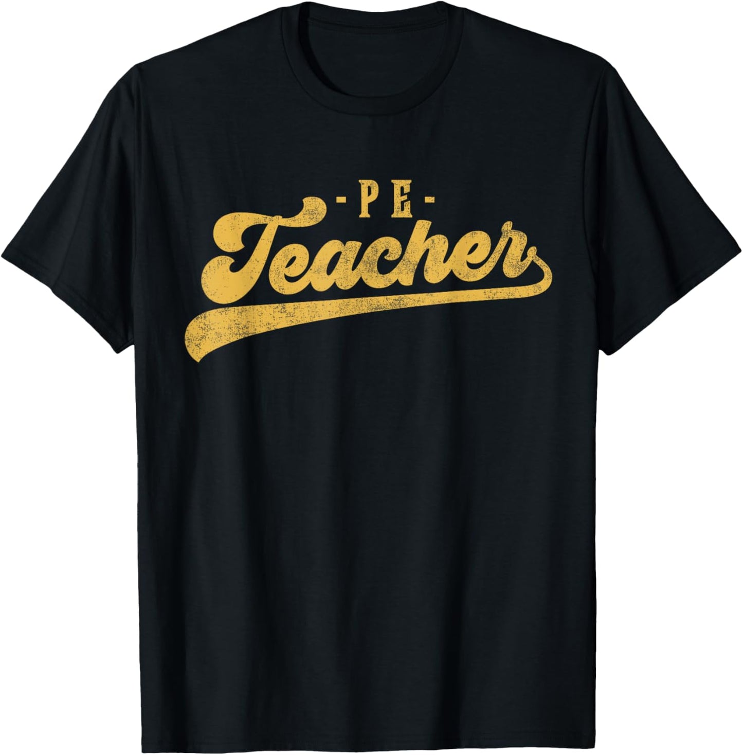 PE Teacher Cute Vintage Graphic Physical Education Teacher T-Shirt - T-Shirt | Black