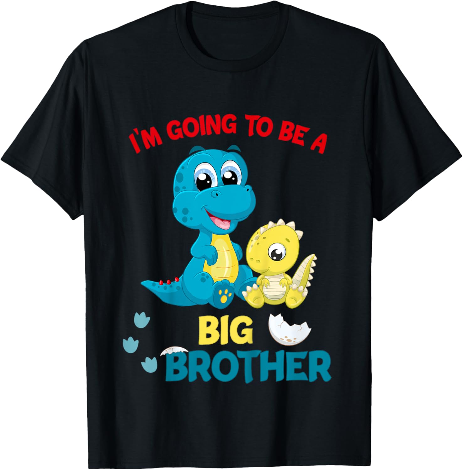 Kids I'm Going to be a Big Brother 2025 Announcing Pregnancy T-Shirt - T-Shirt | Black