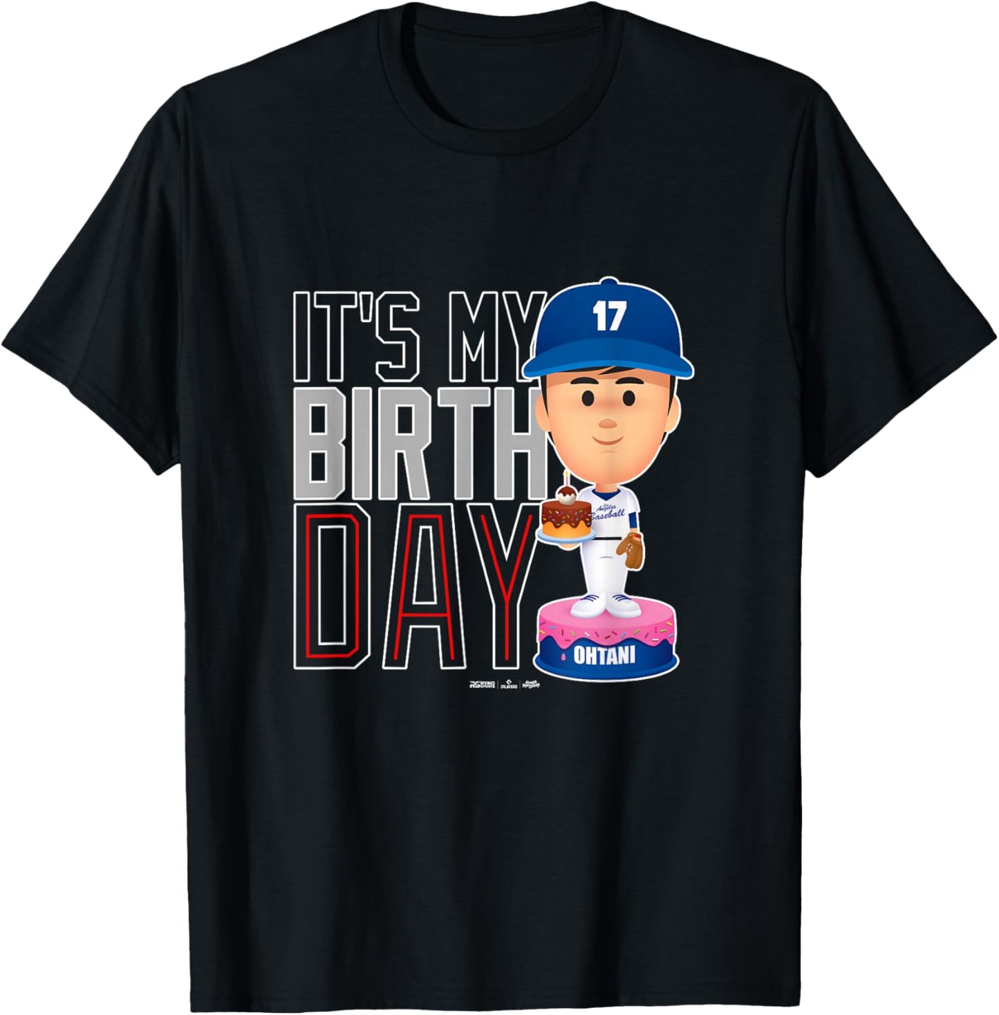 Shohei Ohtani Los Angeles Baseball Birthday MLBPA T-Shirt - T-Shirt | Black