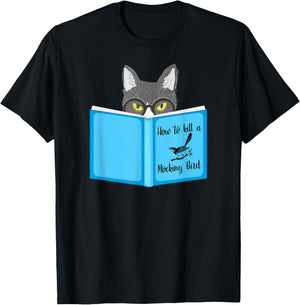 How To Kill A Mocking Bird Funny Cat Lovers T-Shirt - T-Shirt | Black