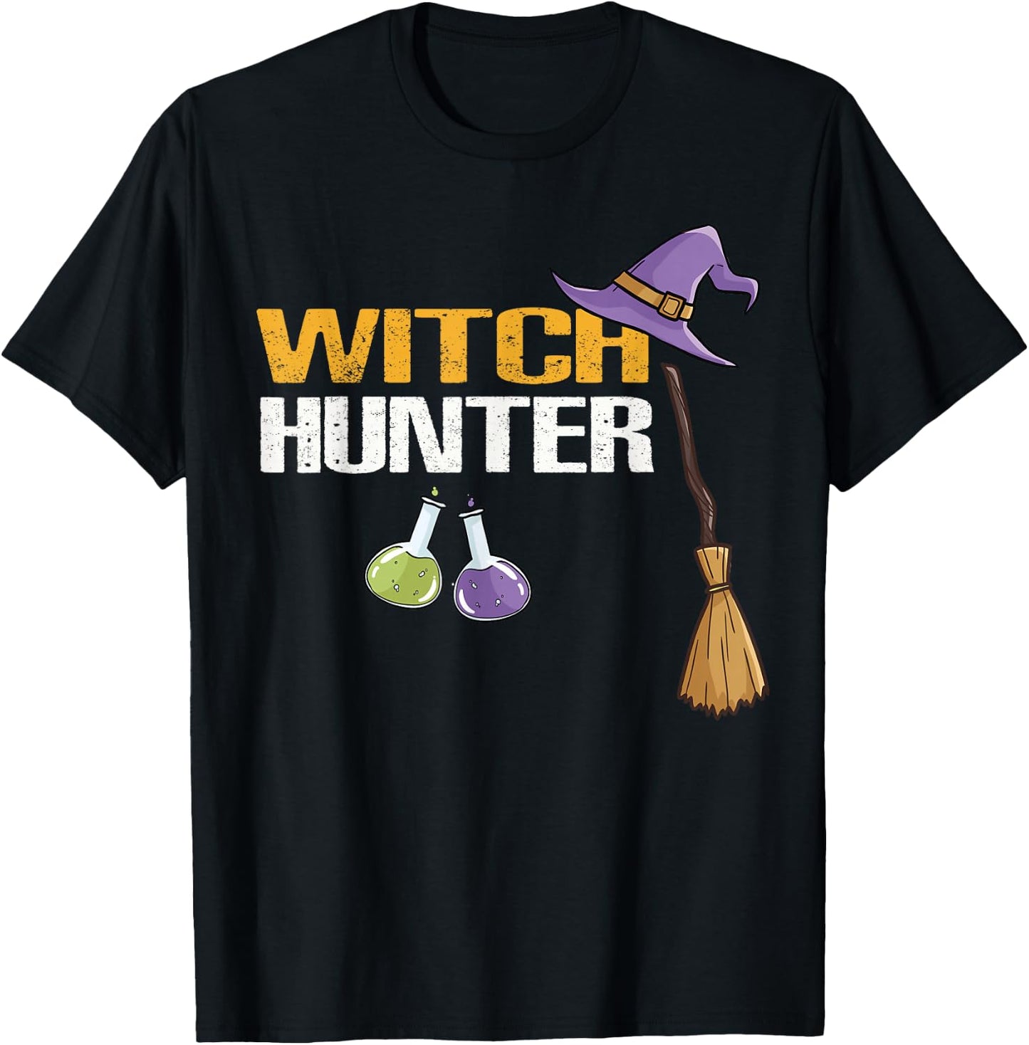 Witch Hunter Cute Halloween Costume Gift T-Shirt - T-Shirt | Black
